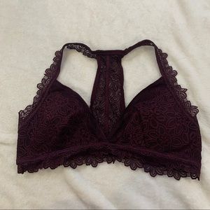 AERIE Size Large Maroon Bralette